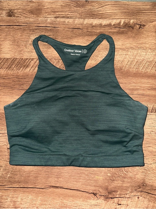 Outdoor Voices Other - Outdoor Voices Deep Green High-Neck Racerback Sports Bra